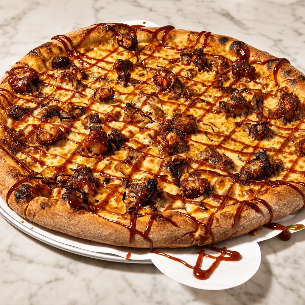 BBQ Chicken Pizza.