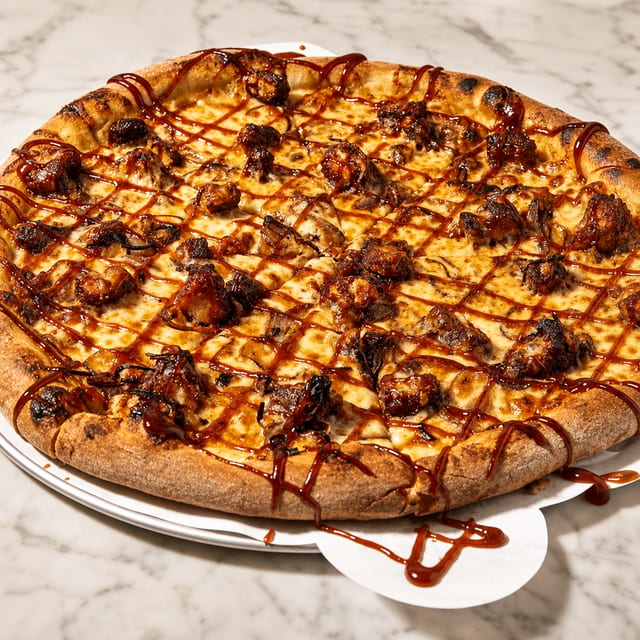BBQ Chicken Pizza.
